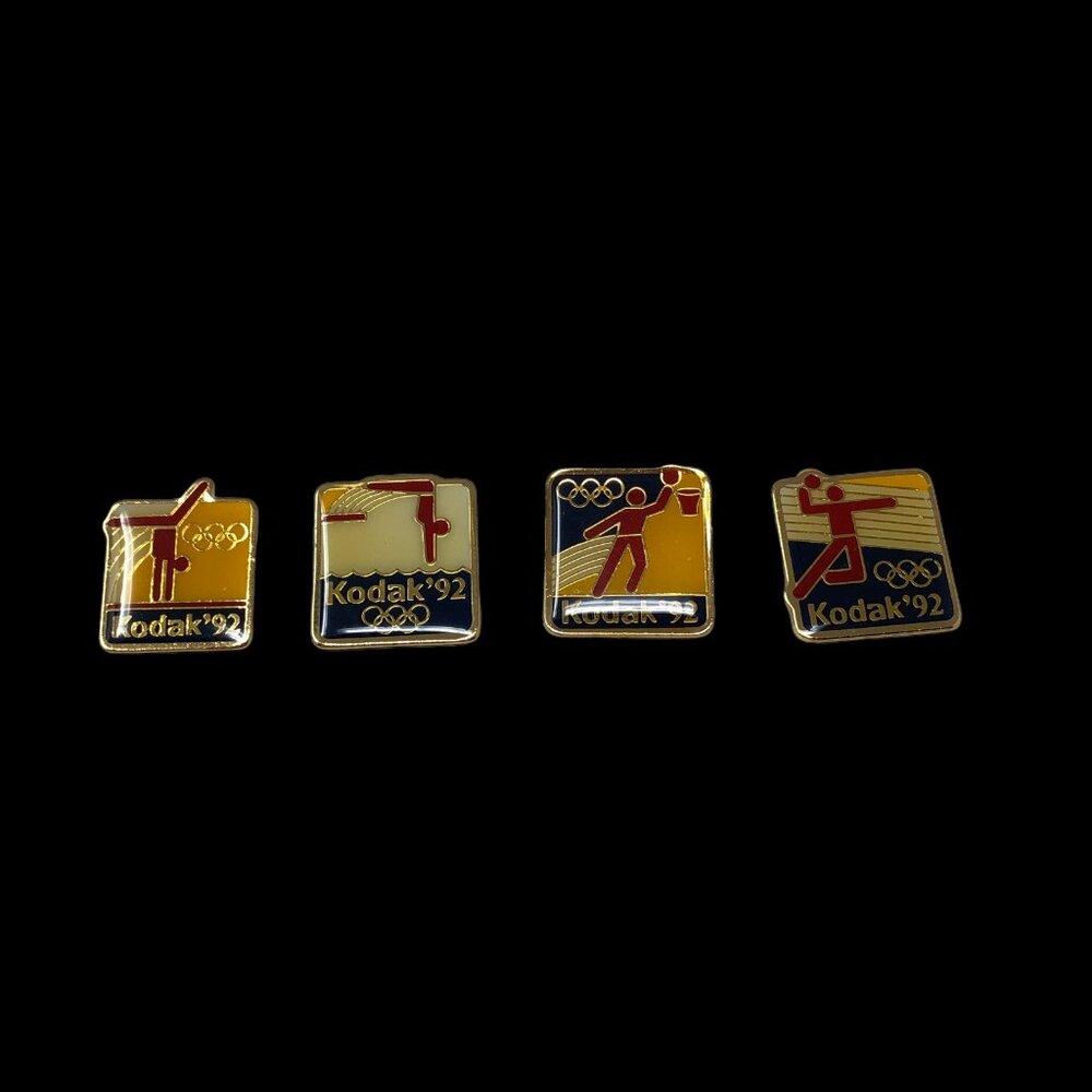 1992 Barcelona‎ Summer Olympics Pins Lot of 4 Kodak Diving Volleyball Basketball